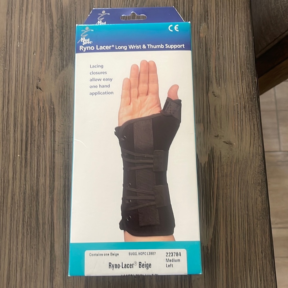 Medspec Ryno-Lacer long wrist & thumb support for left